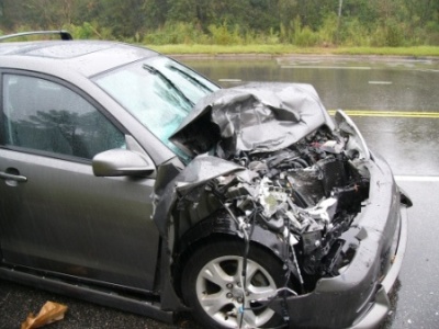 Image of a car after an accident